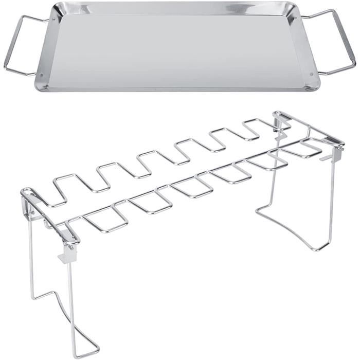 BBQ-TORO Set 4 Rehausseurs Grille Barbecue Inox Pour Anneau Pizza 57cm - Compatible B01N0J2Q69
