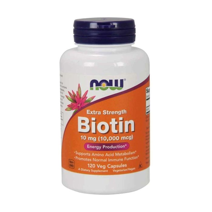 Biotine 5000 Mcg Now Foods - Boîte De 120 Capsules - Complément Alimentaire Neuf