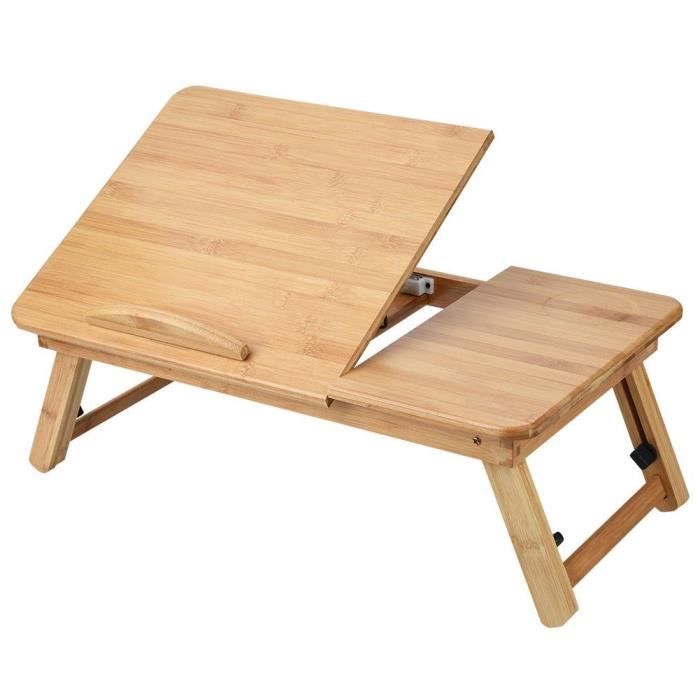50 30cm Bois Bambou Laptop Table Canapé-Lit Bureau Ordinateur Portable Stand
