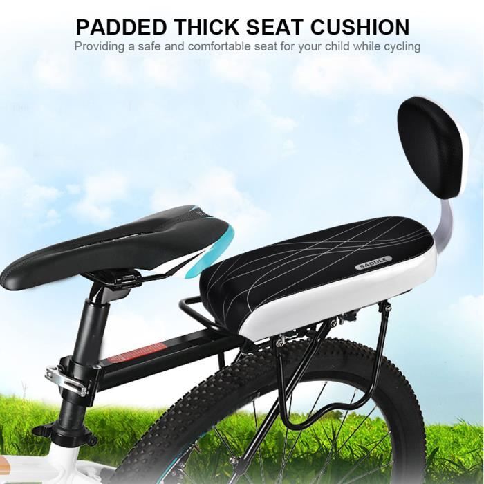 Coussin de siège arrière de vélo, Vélo Enfant Arrière Dossier Accoudoir  Ensemble de repos-pieds Accessoire-GXU