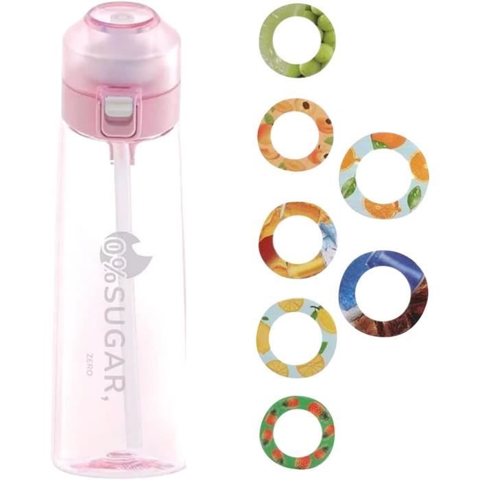 Gourde Sport 0.8L Avec Paille - Plastique étanche, Multicolore, Saveur Aléatoire