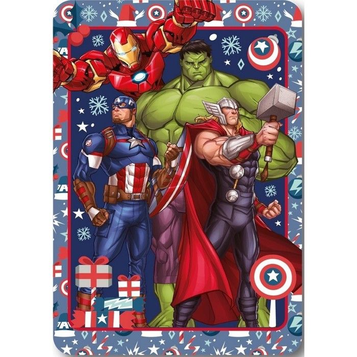 Plaid - AVENGERS MARVEL DISNEY - 100x140 cm - Polaire - 100% Polyester - Lavable à 40