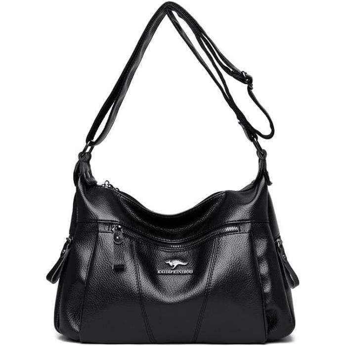 Sac Banane Femme Élégant – Sac Bandoulière Cuir PU Noir Chic, Sac Ceinture Tendance Multifonction, Idéal Quotidien Et Sorties