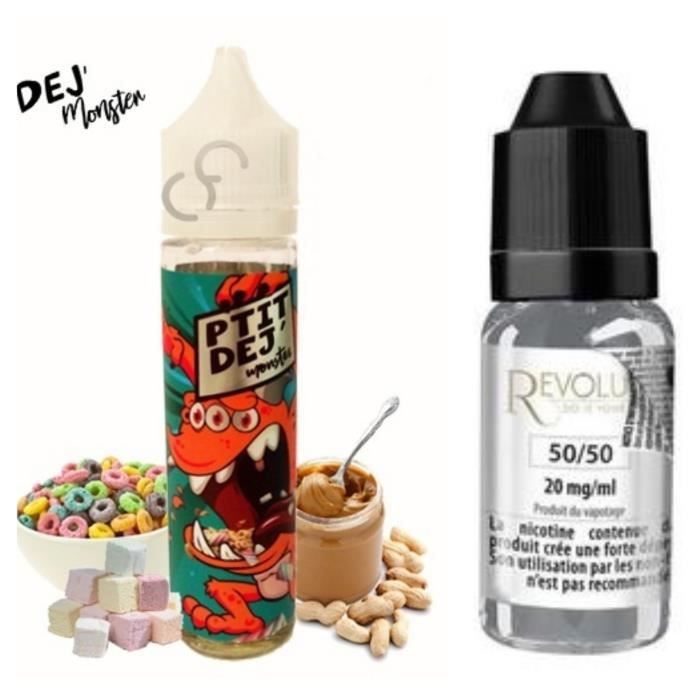 Pack E-liquide Ptit Dej Monster 0mg 50ml + 4 Booster 50/50 20mg Revolute -  AMAVAPE - Cdiscount Au quotidien