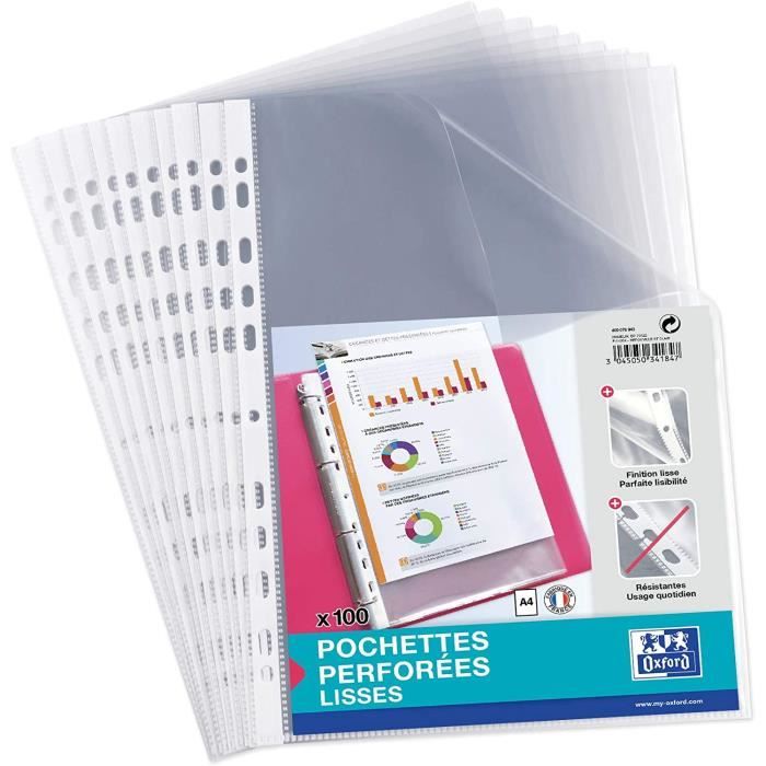 Pochettes Perforées – 100 pcs – 50 microns – Incolore – Purple