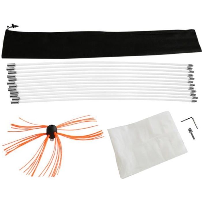 kit de ramonage flexible poêles à pellets 3 ou 5 mètres