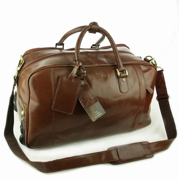 Ch/âtaigne Marron Sac de Voyage en Cuir Harry sign/é Ashwood