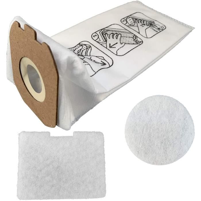Lot de 10 sacs pour aspirateur Rowenta ZR0050 compatibles avec les balais  électriques Rowenta Powerline des séries RH71 RH74 R[52] - Cdiscount  Electroménager