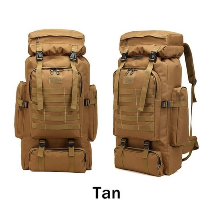 Grand Sac à Dos Militaire Tactique 80L – Camouflage – Randonnée Camping Trekking
