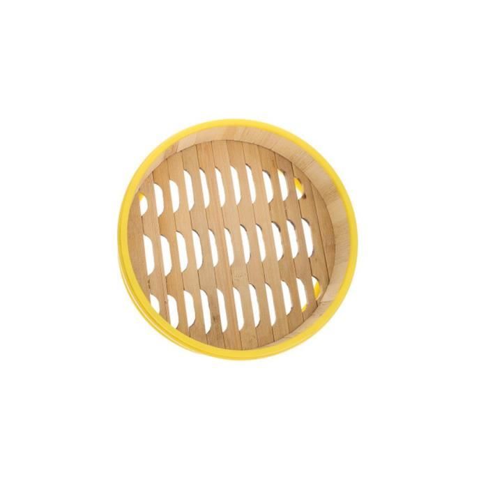 Cuiseur Vapeur En Bambou 20cm - Panier Vapeur Asiatique Traditionnel Pour Une Cuisson Saine Et Naturelle