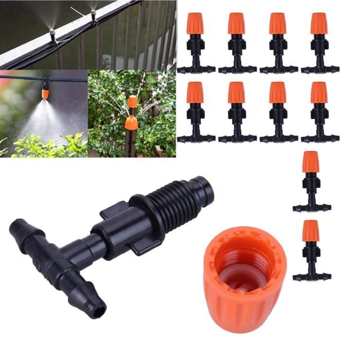 Lot 5 Micro-Arroseurs Rotatifs Goutte-à-Goutte – Buse Anti-Acide ABS, Serres, Potagers, Arbres Fruitiers