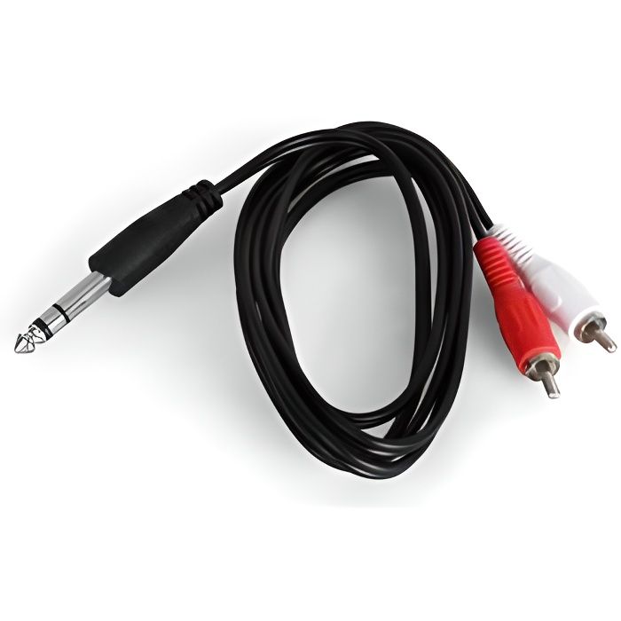 Câble adaptateur RCA vers jack 6,3mm 1,5m - Cdiscount Instruments