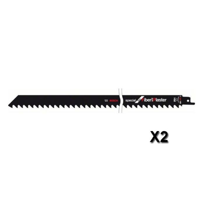 Bosch Lot de 2 lames de scie sabre Special for Fiber and Plaster 2608650972 - 300x22x125 mm