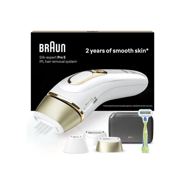 Épilateur à lumière pulsée - BRAUN - PL5242 - 10 niveaux dintensité - 400 000 flashs - Technologie SkinPro 2.0