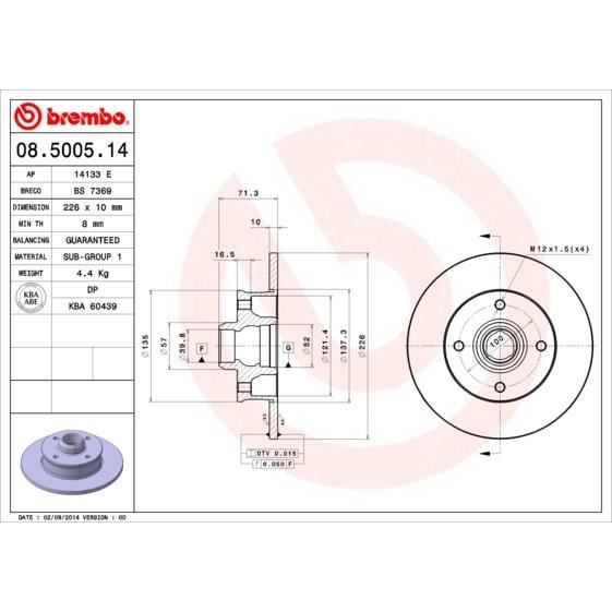 2x disque de frein frein neuves Brembo 08.4177.10