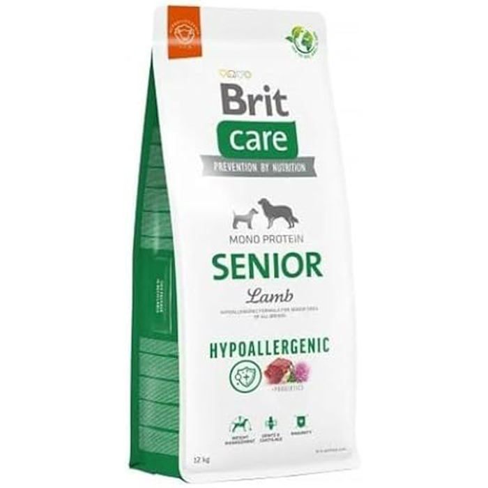 Meilleurs prix pour Brit Care Senior Dog Aliment sec hypoallergénique à protéine unique pour chien âgé 12 kg