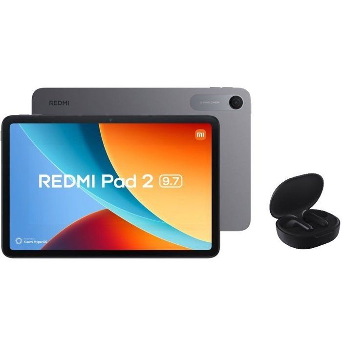 Xiaomi Redmi Pad 2 97 RAM 4Go Stockage 128Go Wi-Fi Gris Version Française + Écouteurs Sans Fil Xiaomi Redmi Buds 4 Lite Noir