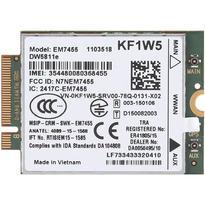 Module Sierra Wireless EM7455 4G LTE - PCIe M.2 Avec Adaptateur Carte SIM - Neuf