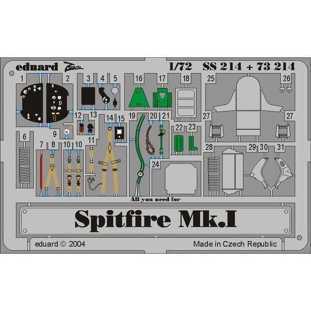 Maquette Heller Spitfire Mk XVI E 1/72 - Modèle Avion à Assembler - Neuf Maquette Avion
