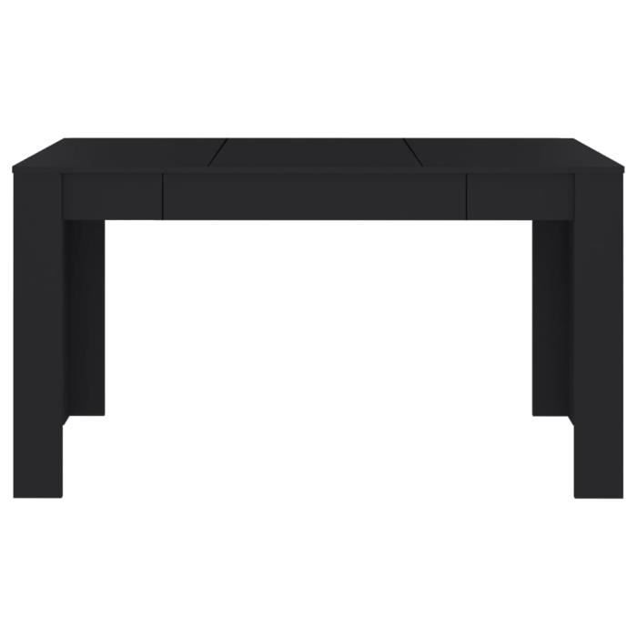 Table de salle à manger - ESTINK - Noir - 140x745x76 cm - Aggloméré - Montage requis
