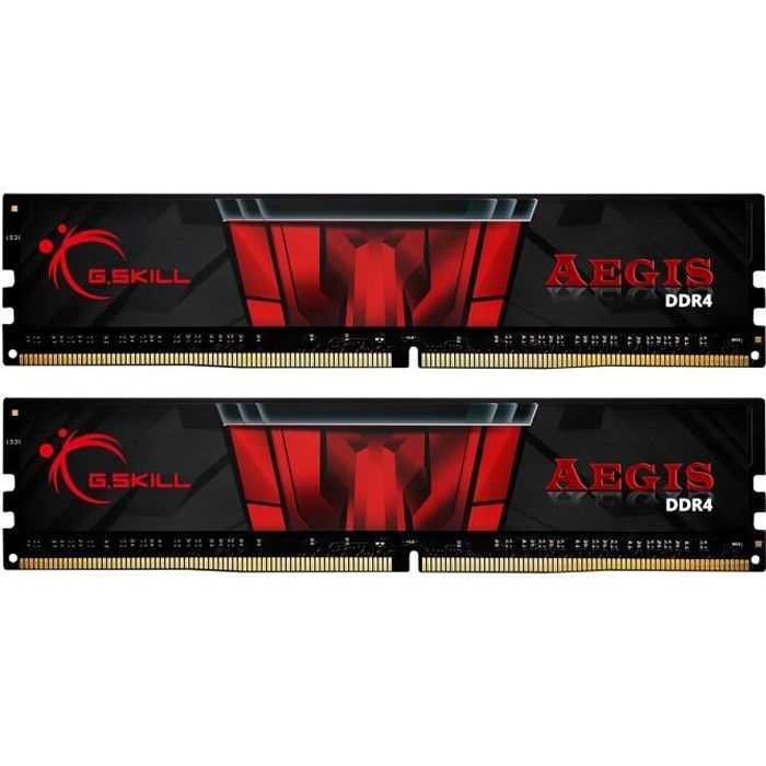 Vente Memoire PC GSKILL - Mémoire PC RAM - AEGIS DDR4 - 8 Go (2X4 Go) - 2400Mhz (F4-2400C17D-8GIS) pas cher Vente Memoire PC GSKILL - Mémoire PC RAM - AEGIS DDR4 - 8 Go (2X4 Go) - 2400Mhz (F4-2400C17D-8GIS) pas cher