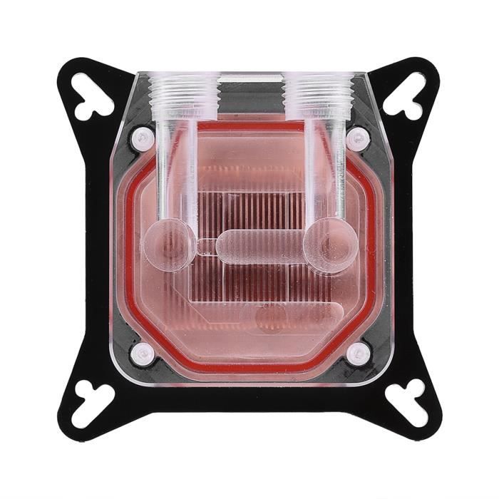 Vanne Miniature Refroidissement PC Eau - Filetage G1/4″ - Laiton Nickelé - Poignée Rouge