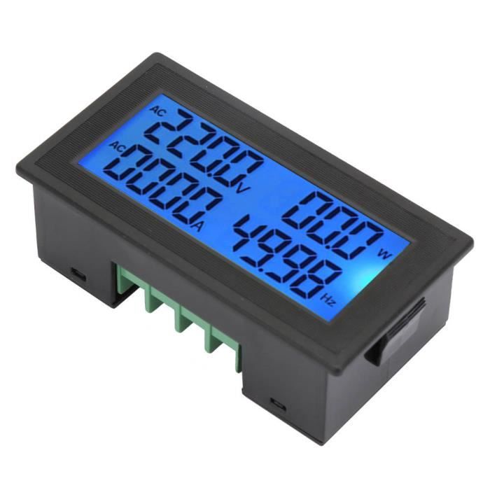 Multimètre, affichage LCD numérique Voltmètre ampèremètre 60 ~ 500 V, pour courant alternatif de fréquence de puissance active