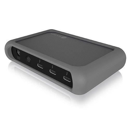 IcyBox ICY BOX Thunderbolt 4 Dock / HUB (5-en-1), Station d`accueil avec 2 Sorties vidéo (4k 60Hz), USB-C, USB 3.2 Gen