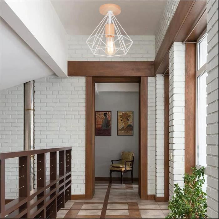 NETTLIFE 2 x Plafonnier Vintage Lampe de Couloir Lampe de Chambre Rétro