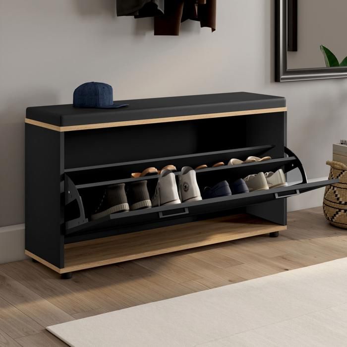 Banc à Chaussures Avec Coussin, Meuble à Chaussure