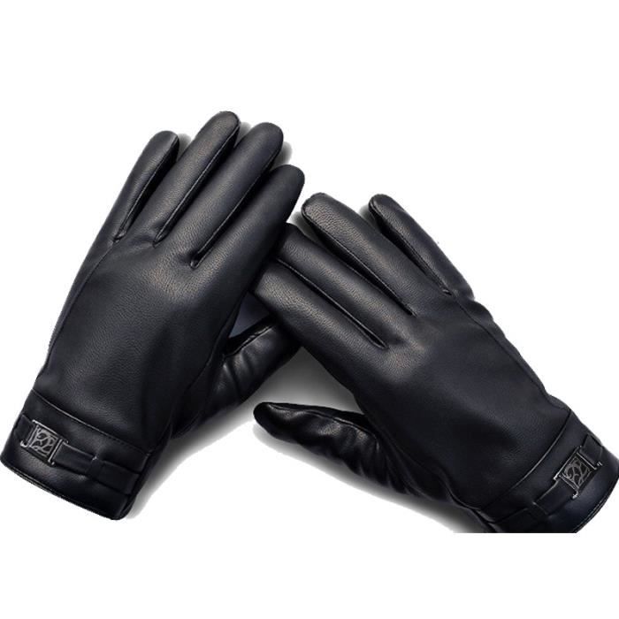 Gants cuir doublé Longhorn Arizona noir moto trike