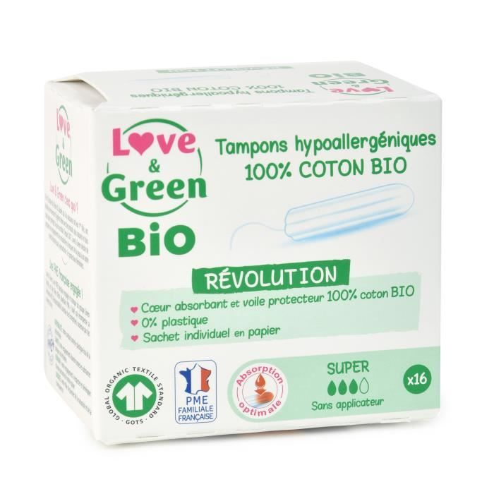 Protection hygiénique classique - tampons digitaux 100% coton bio