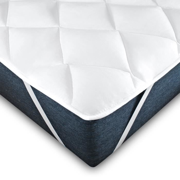 MISTER SANDMAN Surmatelas 120x200 - Garnissage microfibre - Rembourrage doux et moelleux - Lavable en machine 