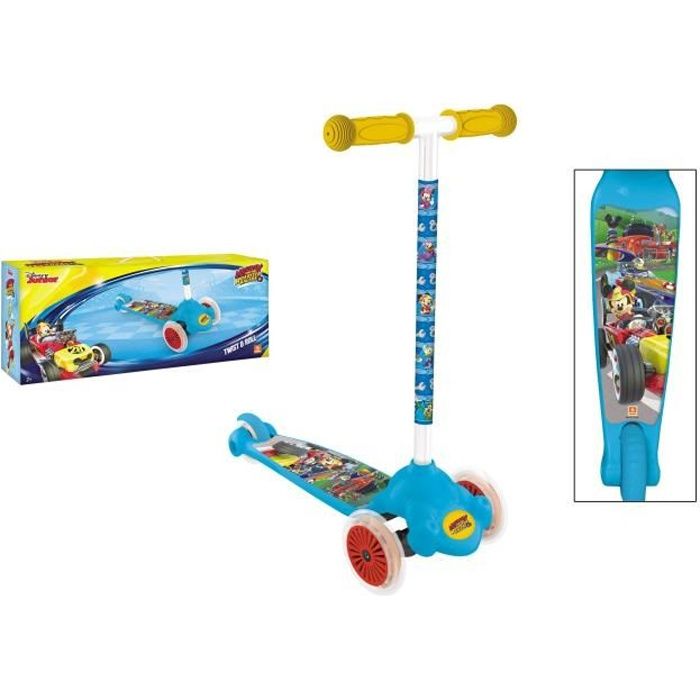 Trottinette 3 Roues Mickey – Design Exclusif – Structure Métal – Poignées Ergo – Dès 2 Ans – Extérieur