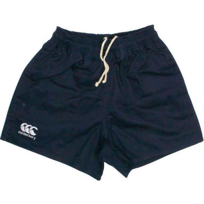 Short de rugby professionnel CANTERBURY bleu - 100% coton ceinture élastique et poches Short de rugby professionnel CANTERBURY bleu - 100% coton ceinture élastique et poches