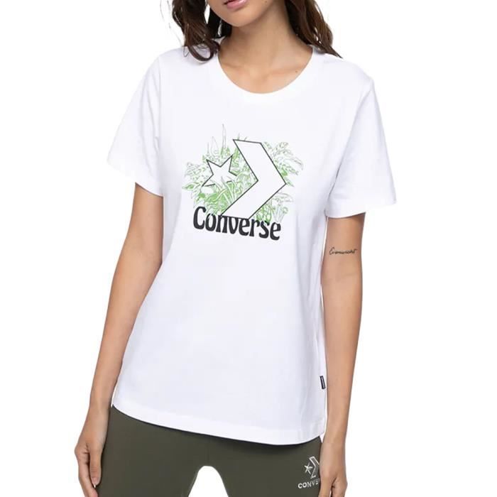 T-shirt Blanc Femme Converse 3219