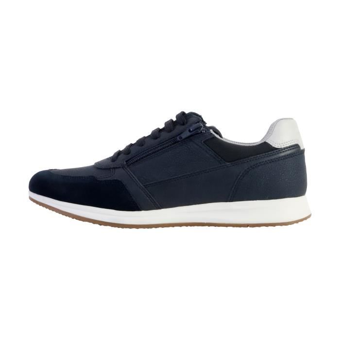 Basket Cuir Geox Avery - Homme - Marine - Lacets