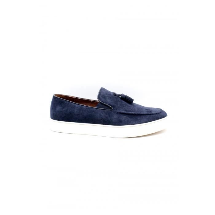 KEBELLO Baskets Hommes Marine Homme - KEBELLO - A enfiler - Bout rond - Finition lisse