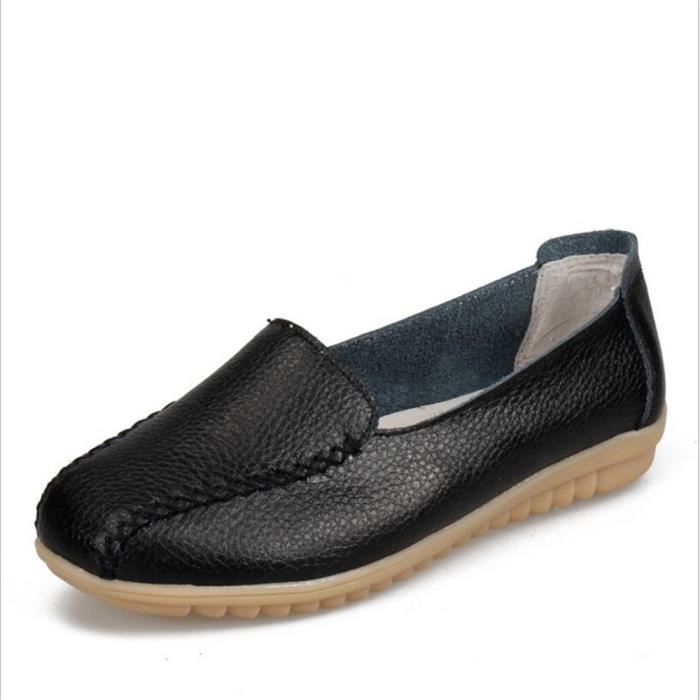 Moccasins femme En Cuir ete nouvelle marque de luxe chaussure Poids Léger chaussure  femmes Loafer Grande Taille 35-43 - Cdiscount Chaussures