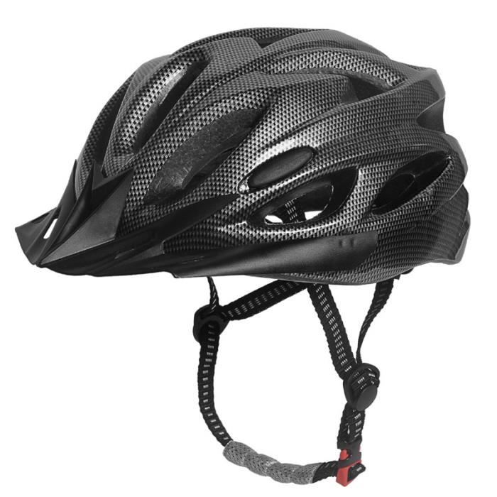 Casque de vélo monobloc adulte mixte - Noir - Léger et respirant pour VTT