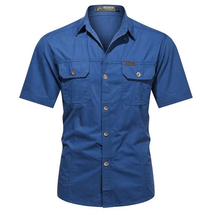 Chemise De Pêche Magellan Outdoors Homme - Taille XL, Bleue, Manches