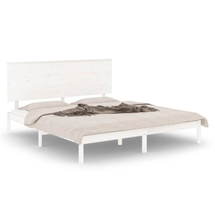 Cadre de lit Bois massif 180x200 cm Super King A814899 Nouvelle Arrivee