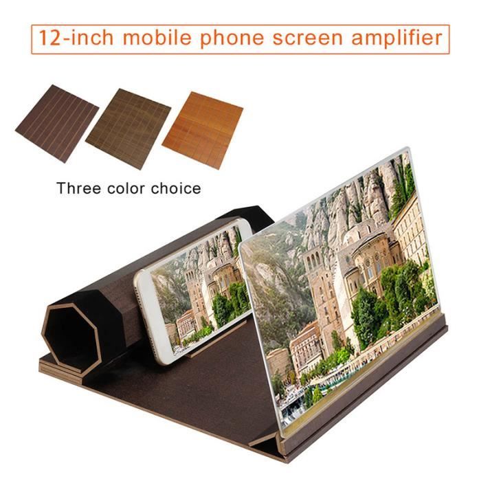 Loupe-support Pour Téléphone - Agrandissement écran 2 à 3x, 18x12cm - Pour Films, Lecture - Sans Alimentation, Portable - 2