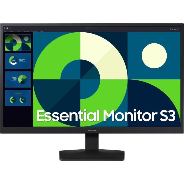 Ecran PC – SAMSUNG – S24D310E -24 – FLAT – FHD 1920×1080 – 75Hz – VA – 5ms(GTG) – 250cd/m² – 3000 : 1 – HDMI – Cable(s) HDMI