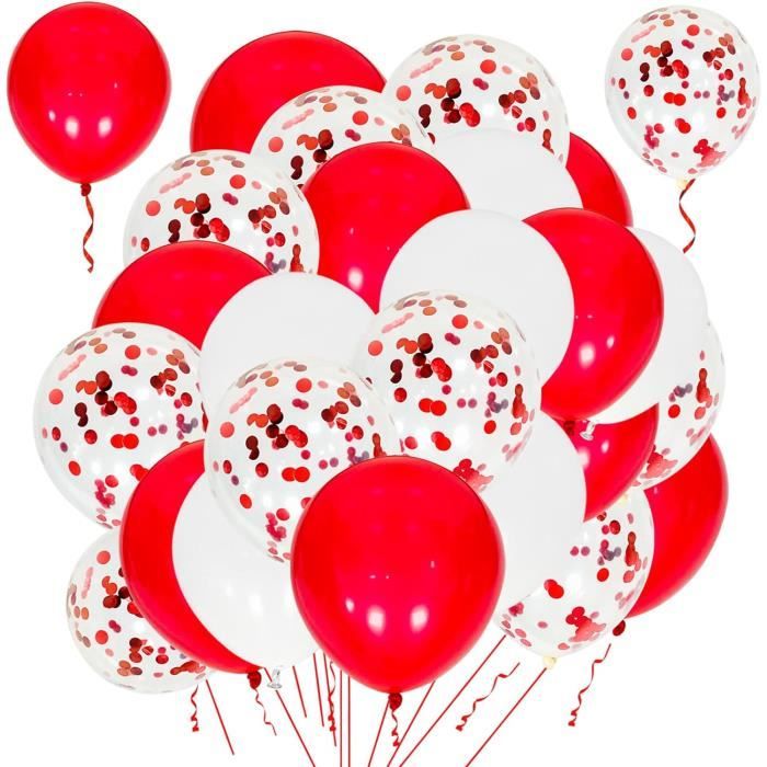 Kit 15 Ballons Rouges Et Noirs 12" Pour Arche à Ballons - Latex, Pour Air Ou Hélium, Anniversaire