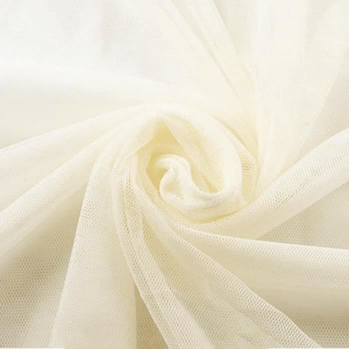 Tissu Tulle Polyester 130x130cm - Couleur Champagne - Pour Couture, Robes De Mariée, Décorations - 10