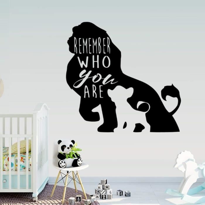Personnalise Roi Lion Cindy Decor De Chambre Pvc Stickers Muraux Pour Chambre D Enfants Roi Roi Wall Art Cdiscount Maison