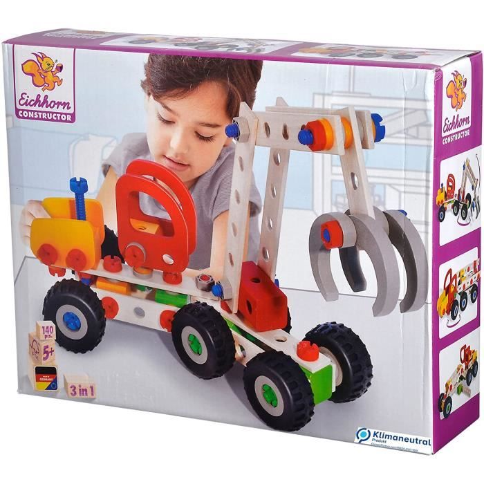 Eichhorn Jeu De Construction Maison Multi-Jeux Éveil – Blocs Activités Bois Décoré, 12 Mois+