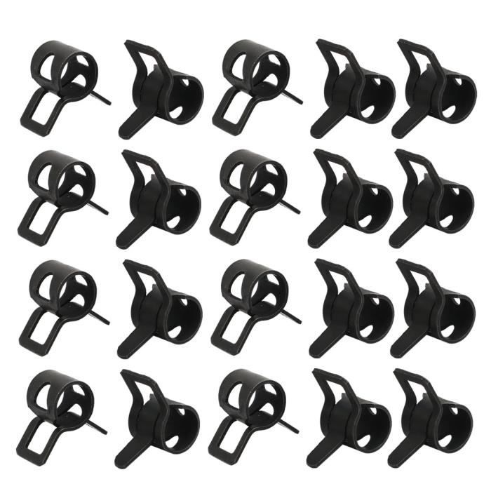 Lot De 5 Colliers De Serrage (Ressort) Nickelés 7mm - Pour Tuyau Carburant/Eau (Neuf)