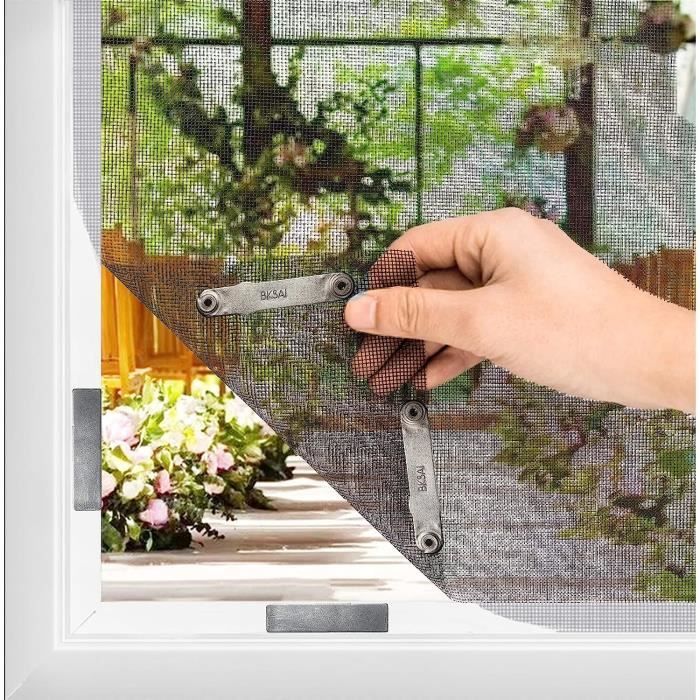 Moustiquaire Magnétique Pour Fenêtre 130x150cm, Fibre De Verre